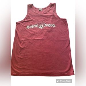 Tank top, beachy cover up  by Moda International .  Dark pink